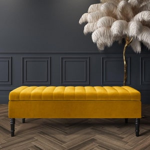 Lux Large Ottoman Storage Upholstered Footstool / End Table