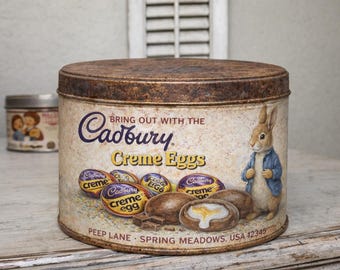 Vintage Easter Cadbury-Style Creme Egg Label | Spring Bunny Candy Art | Printable Digital Download