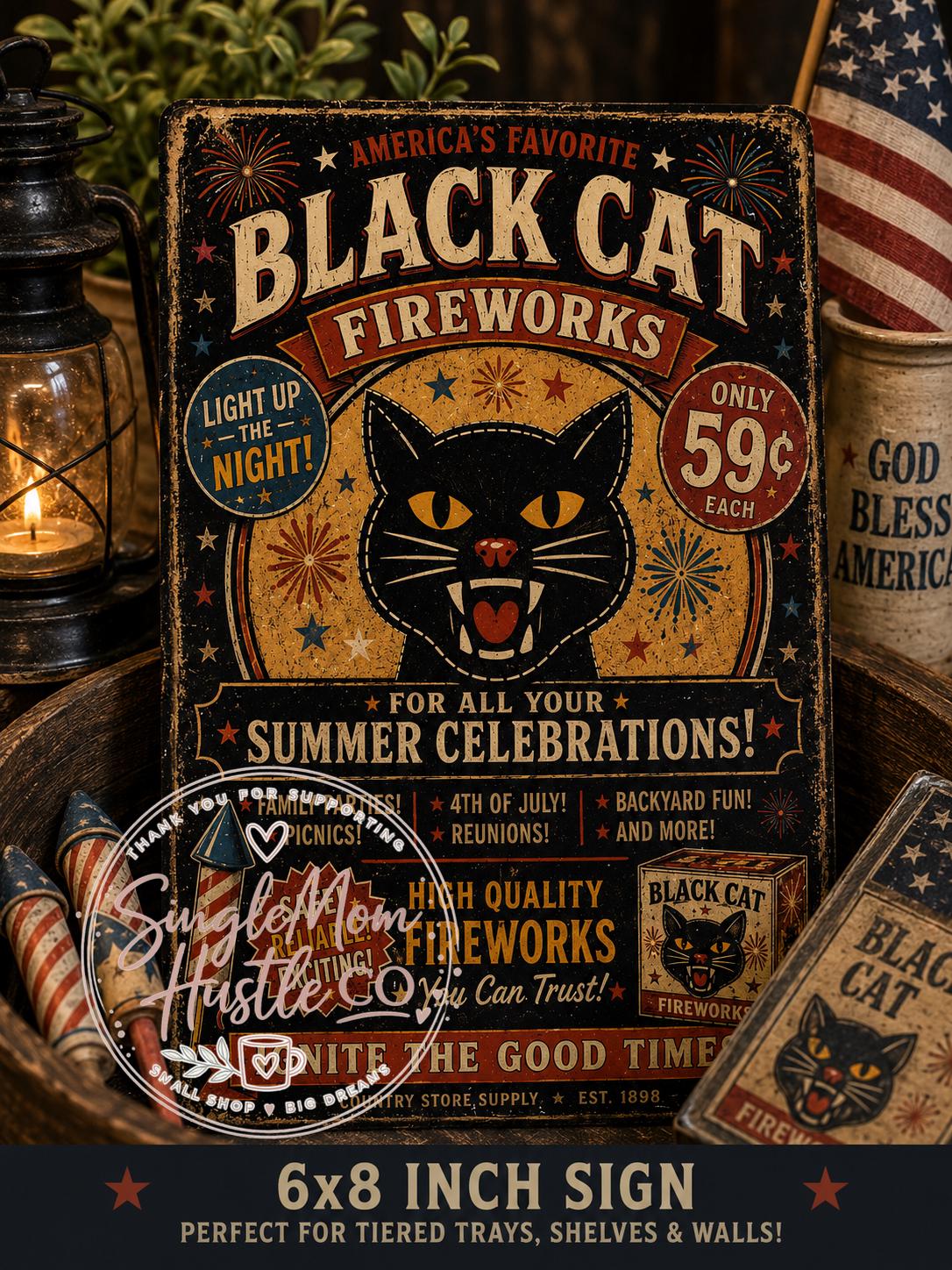 Black cat fireworks - Etsy 日本