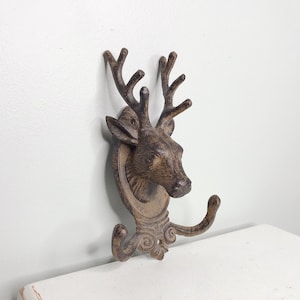 Iron moose hook, Moose head wall hook