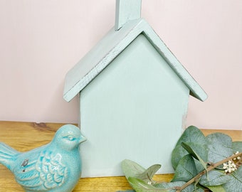 Painted Bird house, wooden birdhouse decor