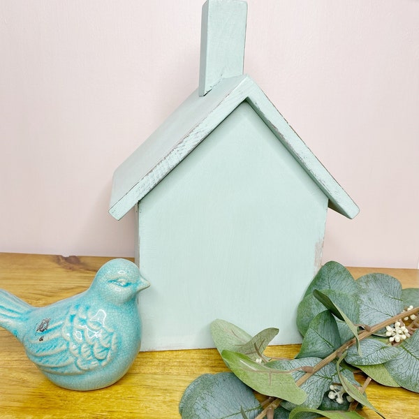 Painted Bird house, wooden birdhouse decor