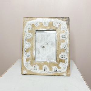 Boho picture frame, painted wooden photo frame