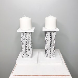 Pillar candle stand set, pillar candle holder, wooden decorative stand