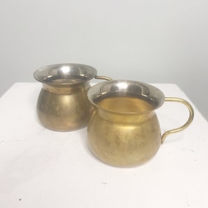 Tazas de bronce vintage, tazas de latón, taza de cerveza de metal