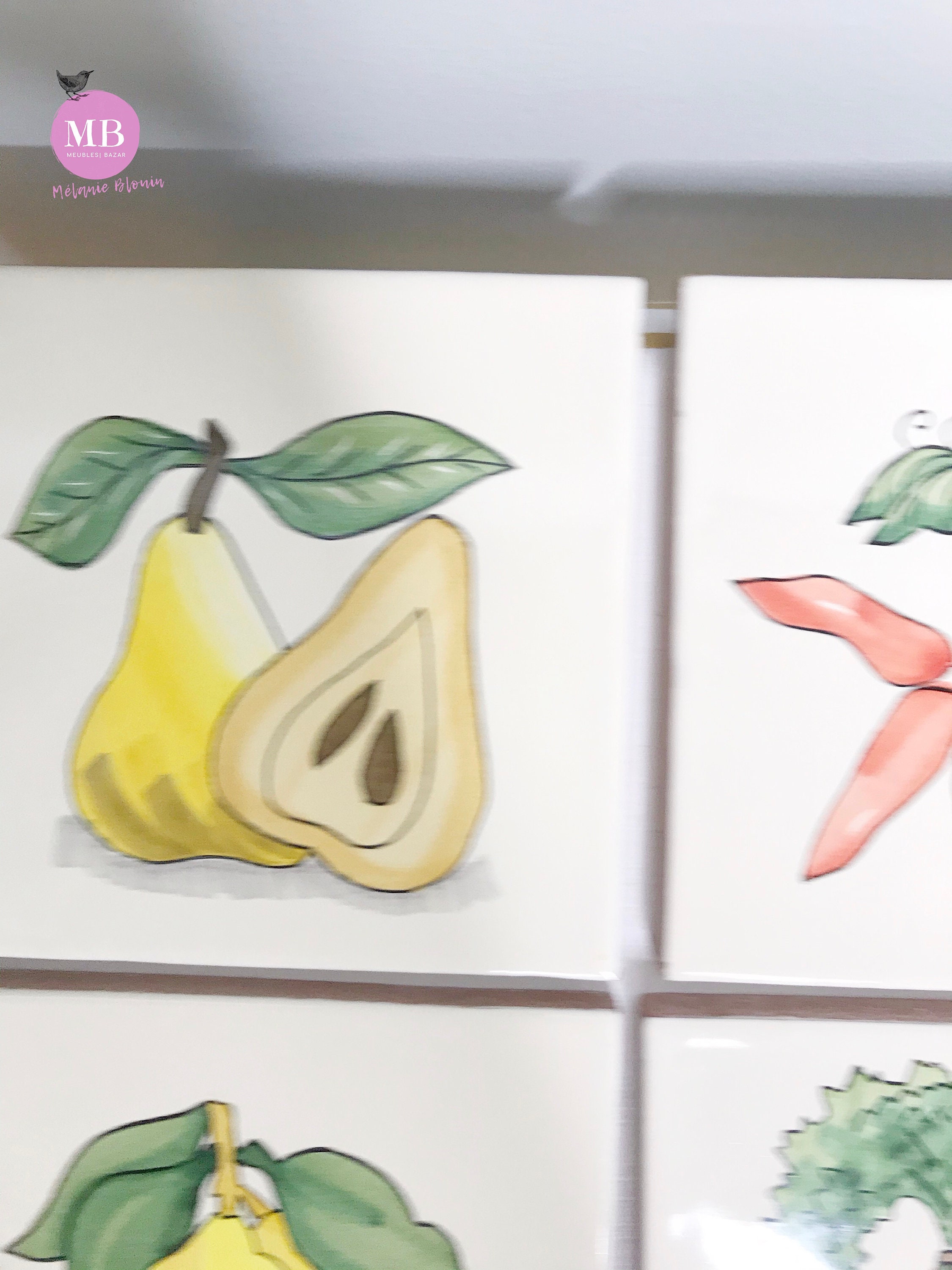 Kitchen Backsplash Tiles, Fruit Tile, Vegetable Tile, Painted Accent ...