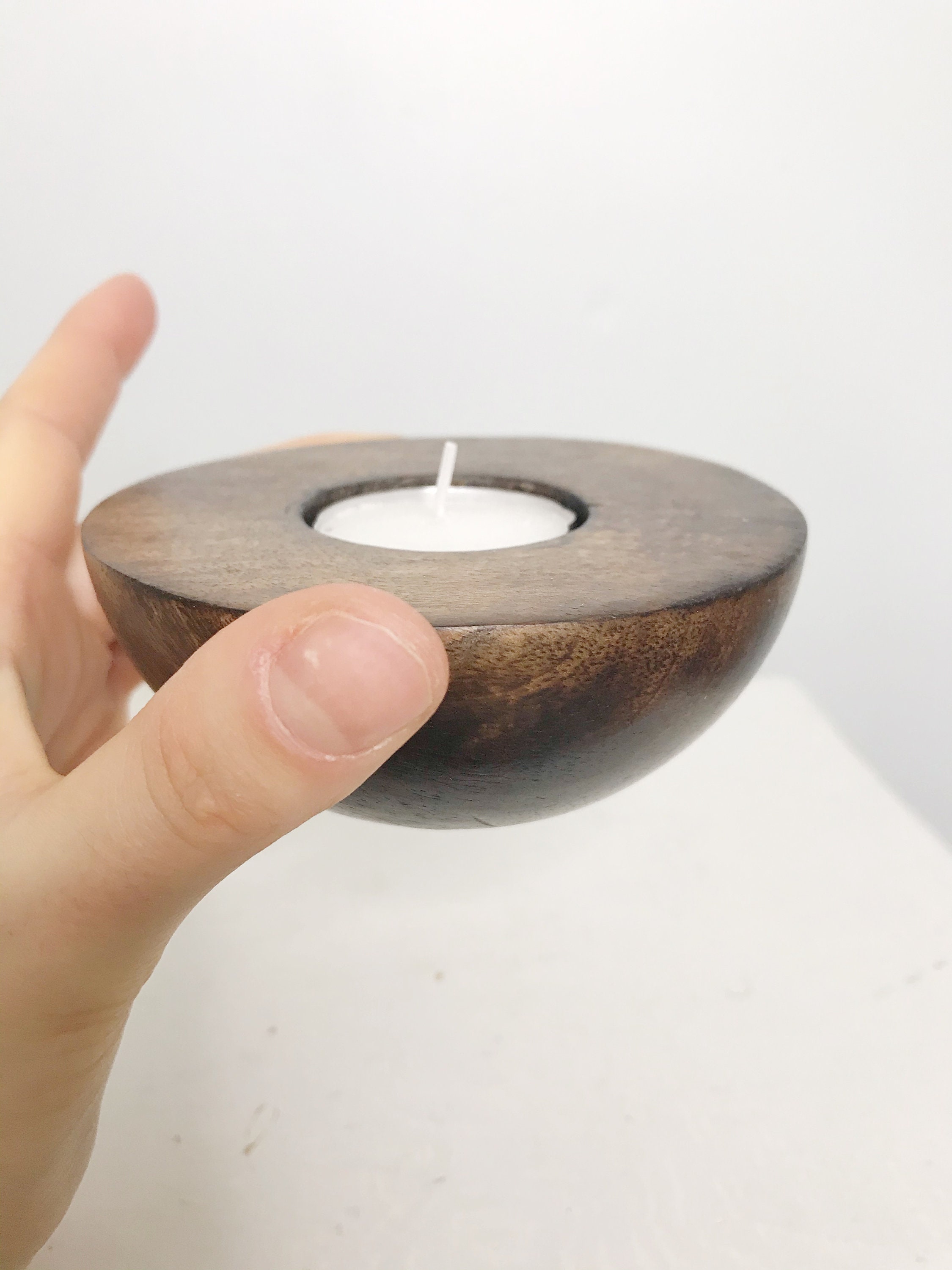 Wooden tea light holder made in India rustic tea light holder Etsy