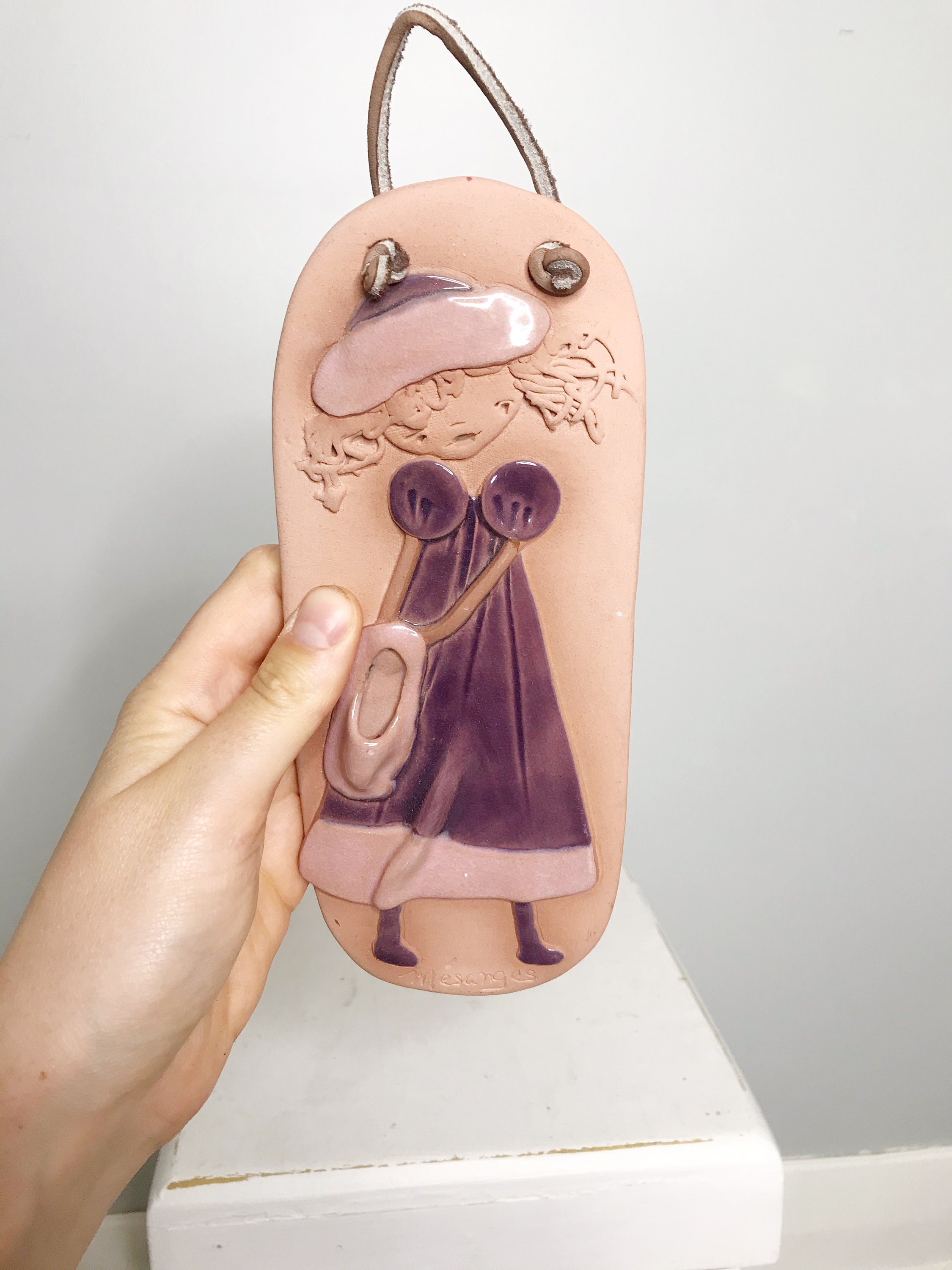 Pottery Wall Hanging Set Vintage Handmade Pottery Made in Etsy UK