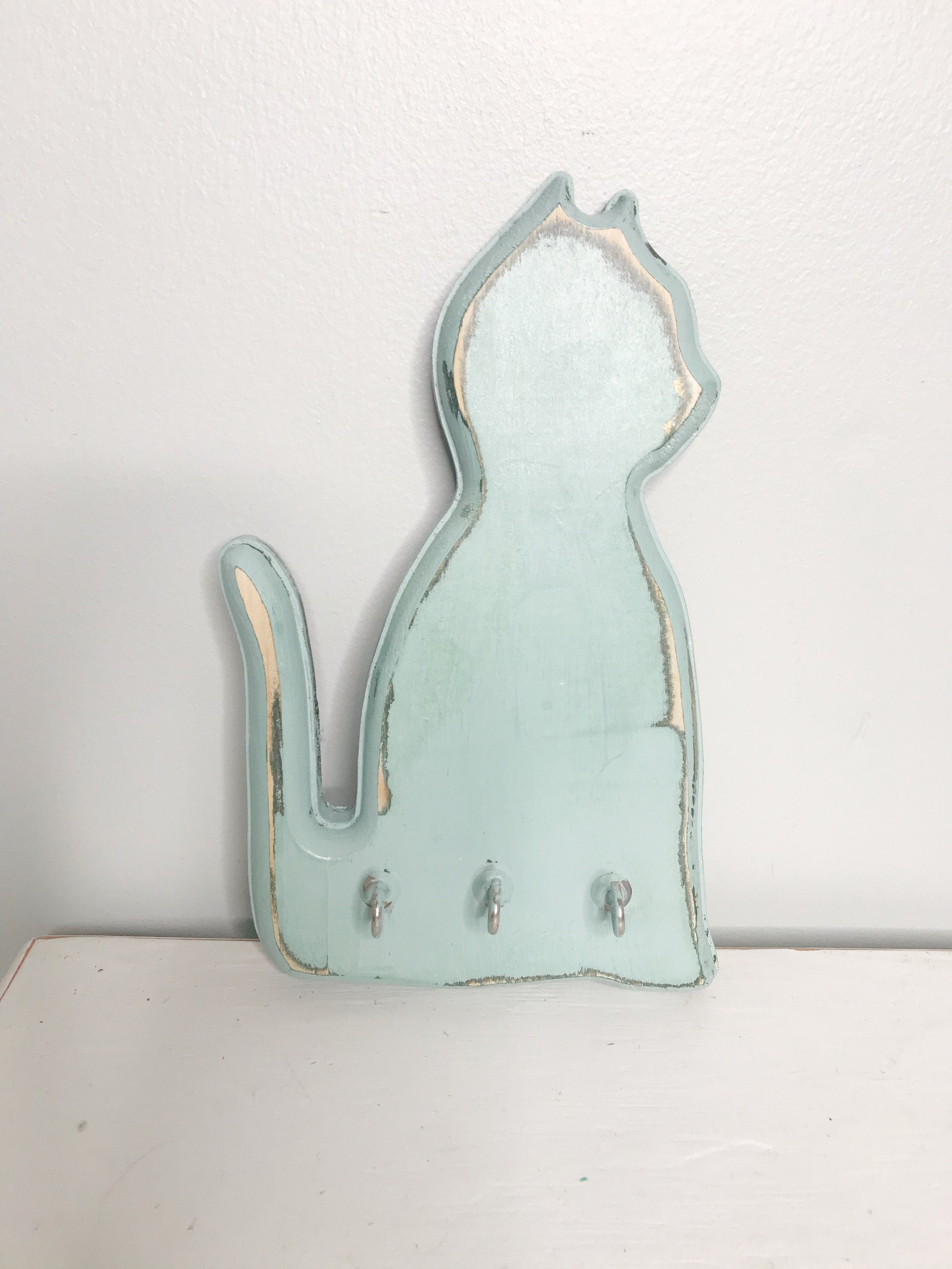 Wooden Cat Key Holder Cat Key Rack Keys Hooks for Wall Etsy UK