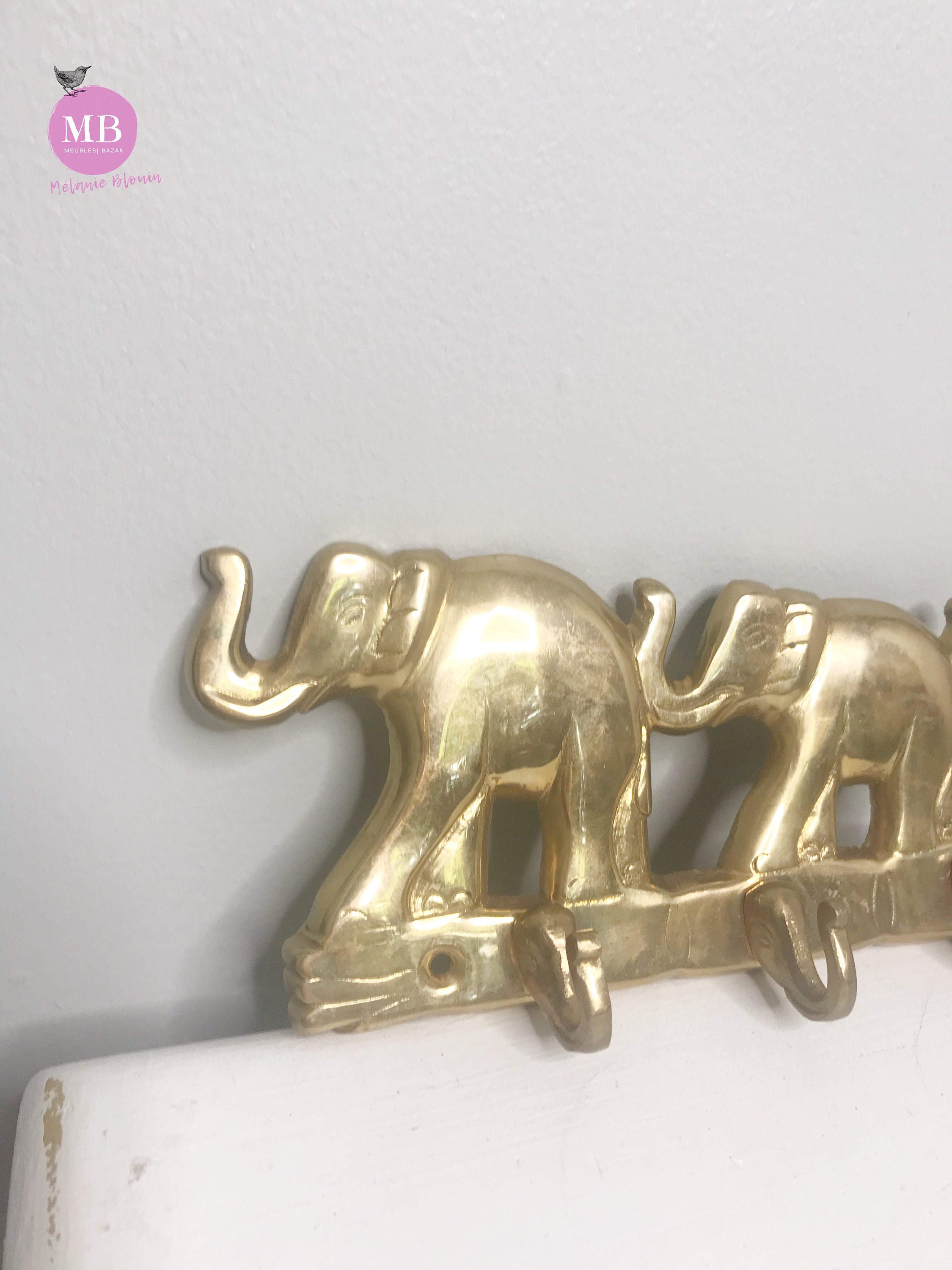 Elephant Wall Hooks Brass Elephants Vintage Wall Hook Etsy