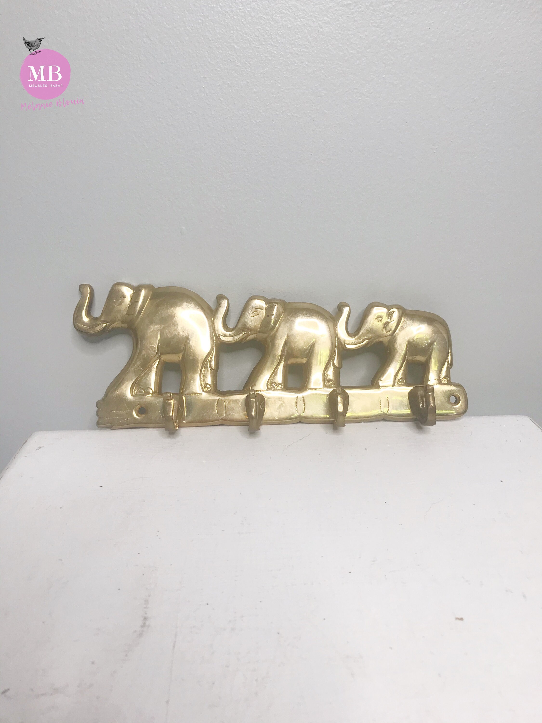 Elephant Wall Hooks Brass Elephants Vintage Wall Hook Etsy