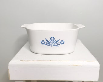 Vintage corning ware, cornflower blue, corning ware big dish