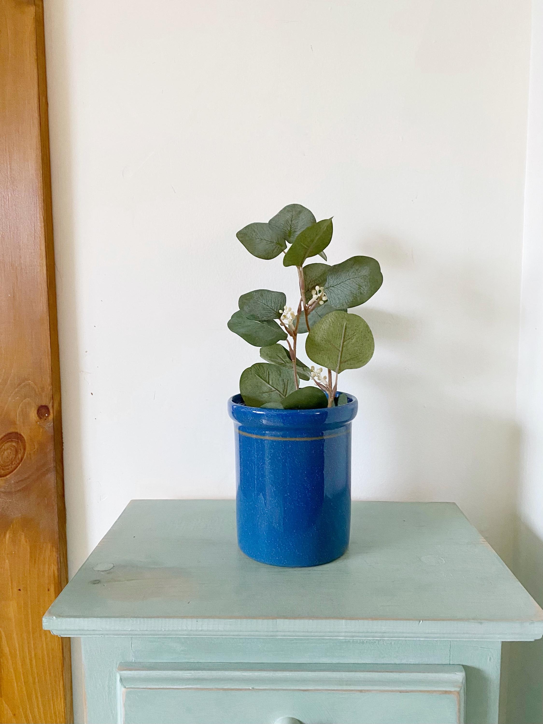 青い陶器の花瓶、ヴィンテージのコバルトブルーの小さな花瓶 - Etsy 日本