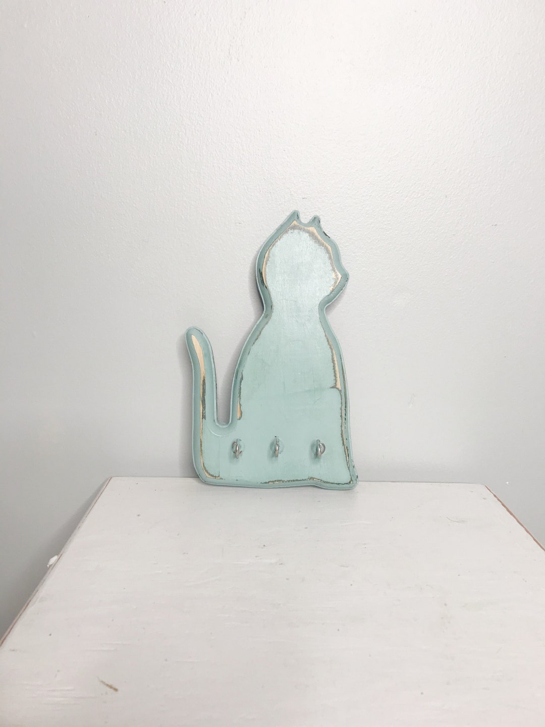 Wooden Cat Key Holder Cat Key Rack Keys Hooks for Wall Etsy UK