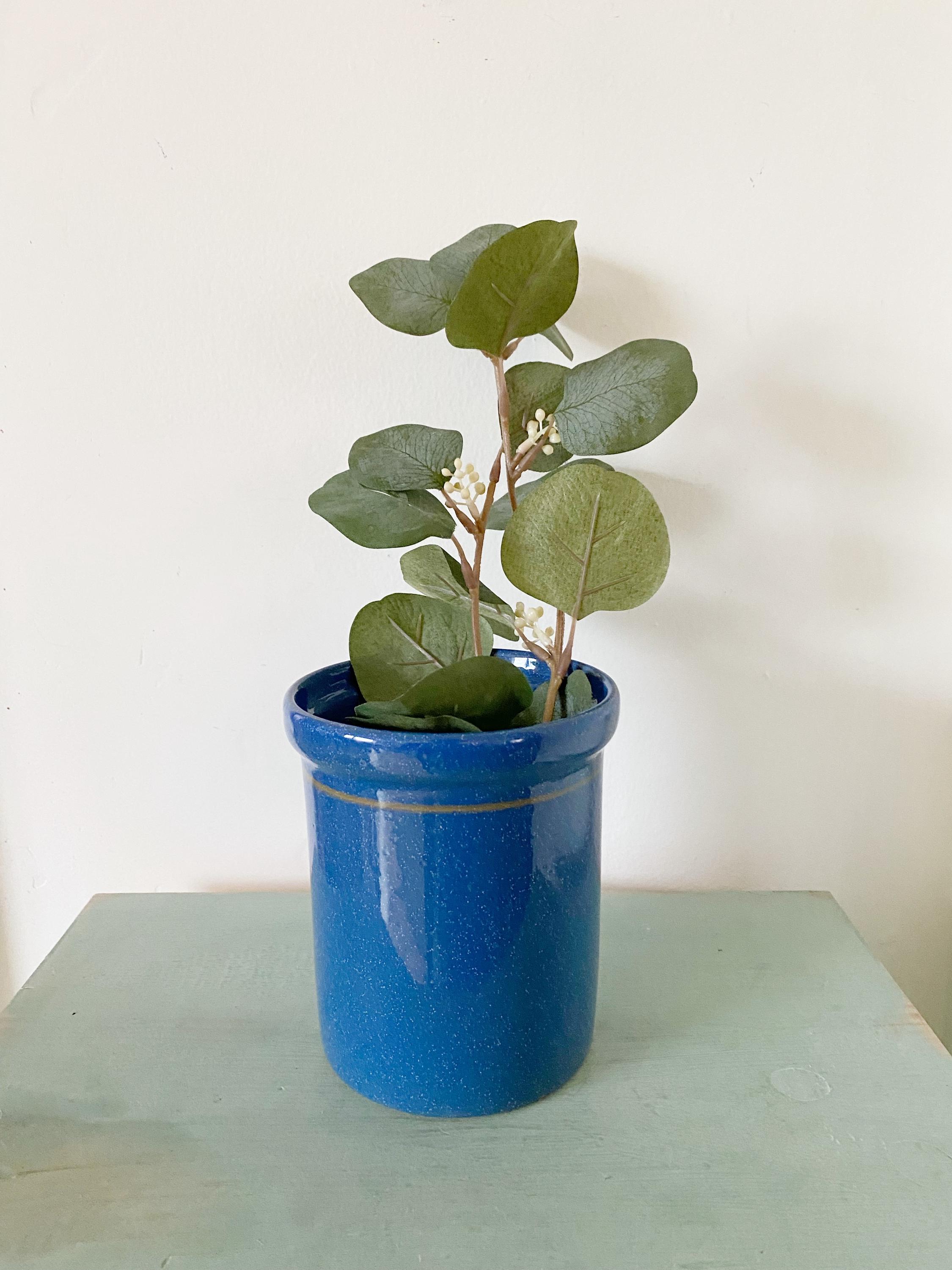 青い陶器の花瓶、ヴィンテージのコバルトブルーの小さな花瓶 - Etsy 日本