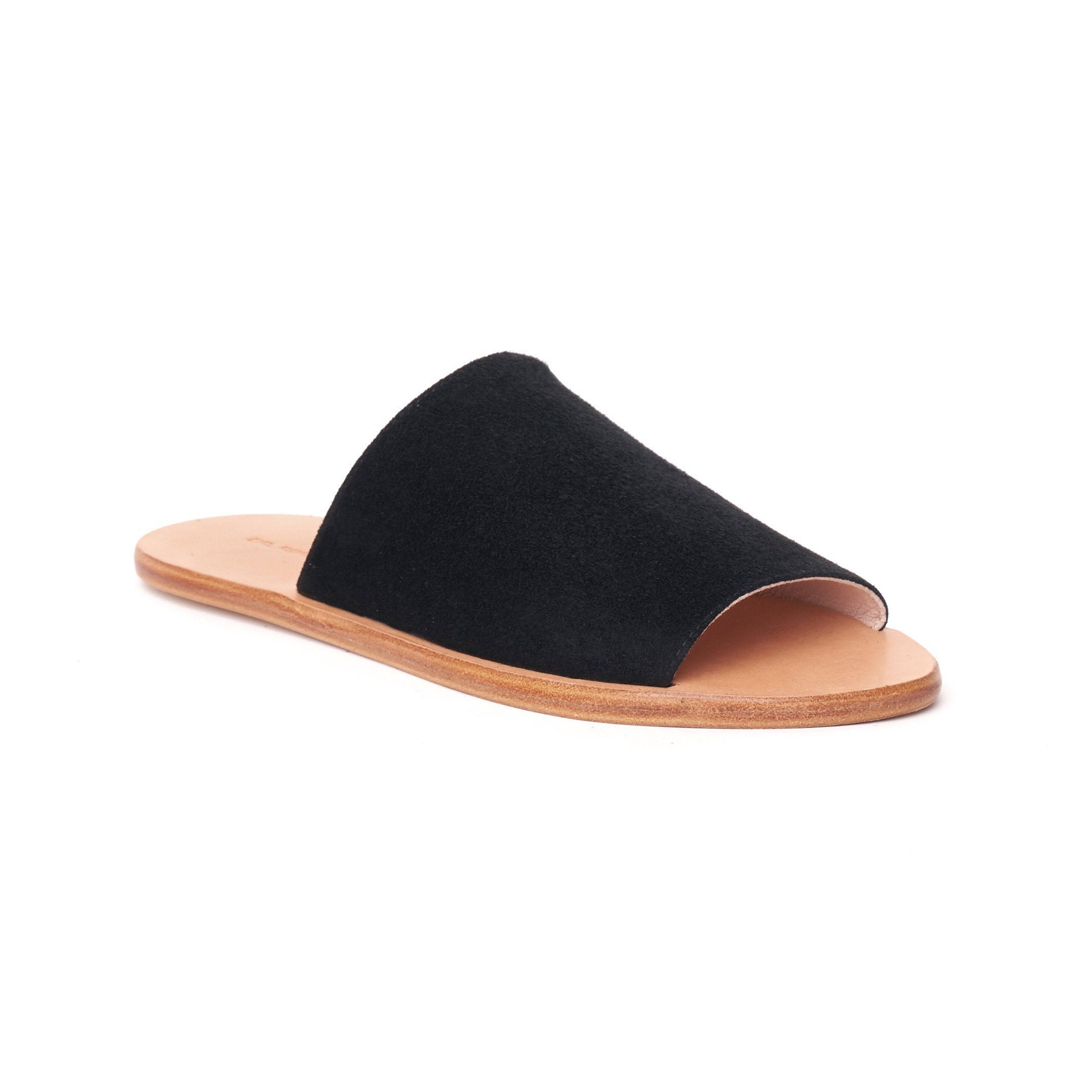 womens black beach slides