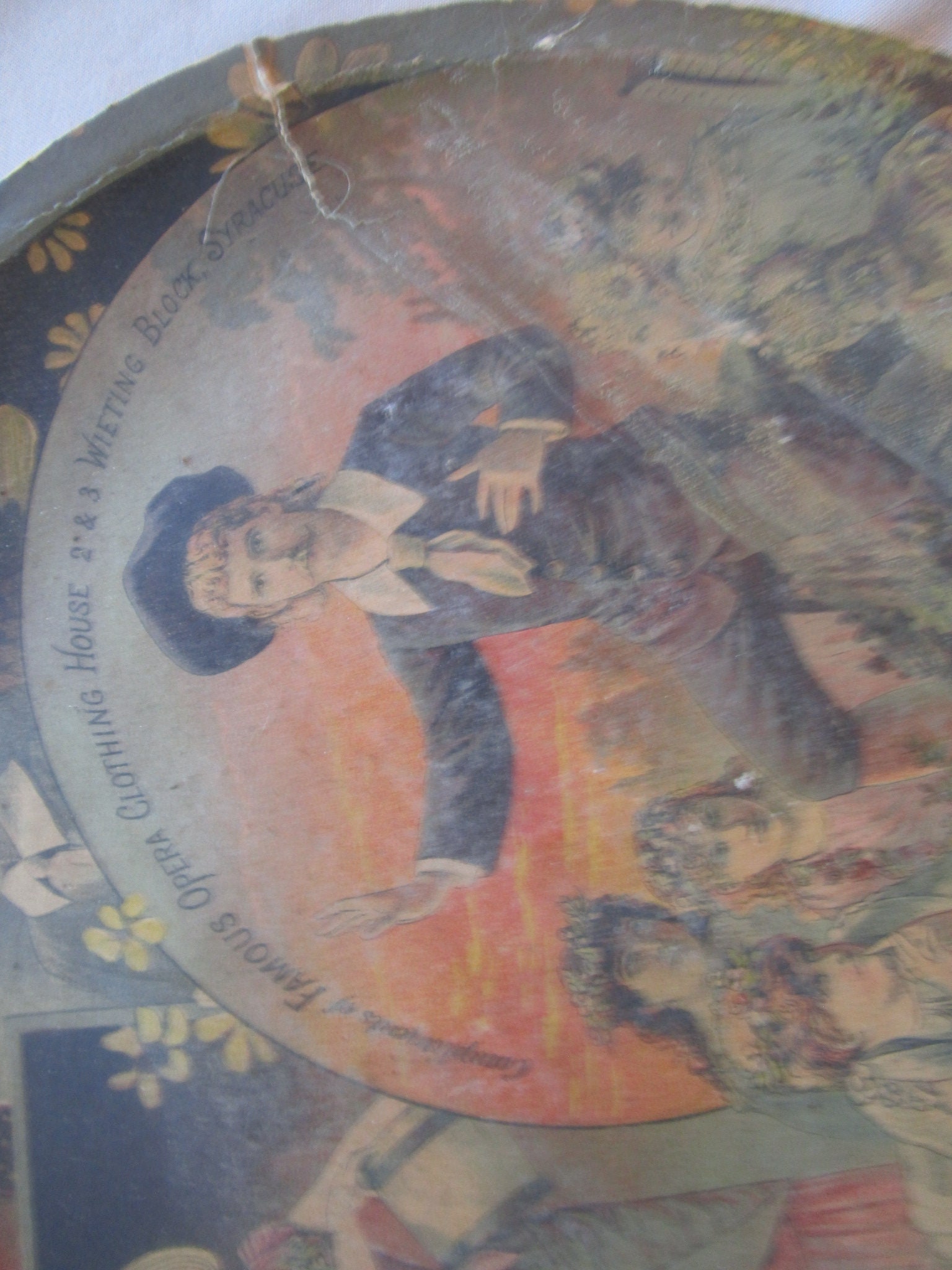 Rare C 1880 Cardboard Adverting Sign 