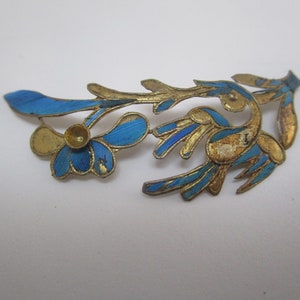 Qing Dynasty Kingfisher Feather Branch Hair Pin Antique Chinese