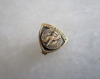 Antique Gold Filled West Reading High School Scholarship Pinback