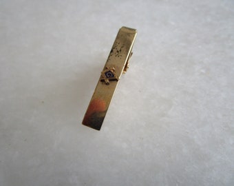 Vintage Gold Filled Masonic Enameled Tie Bar by Anson