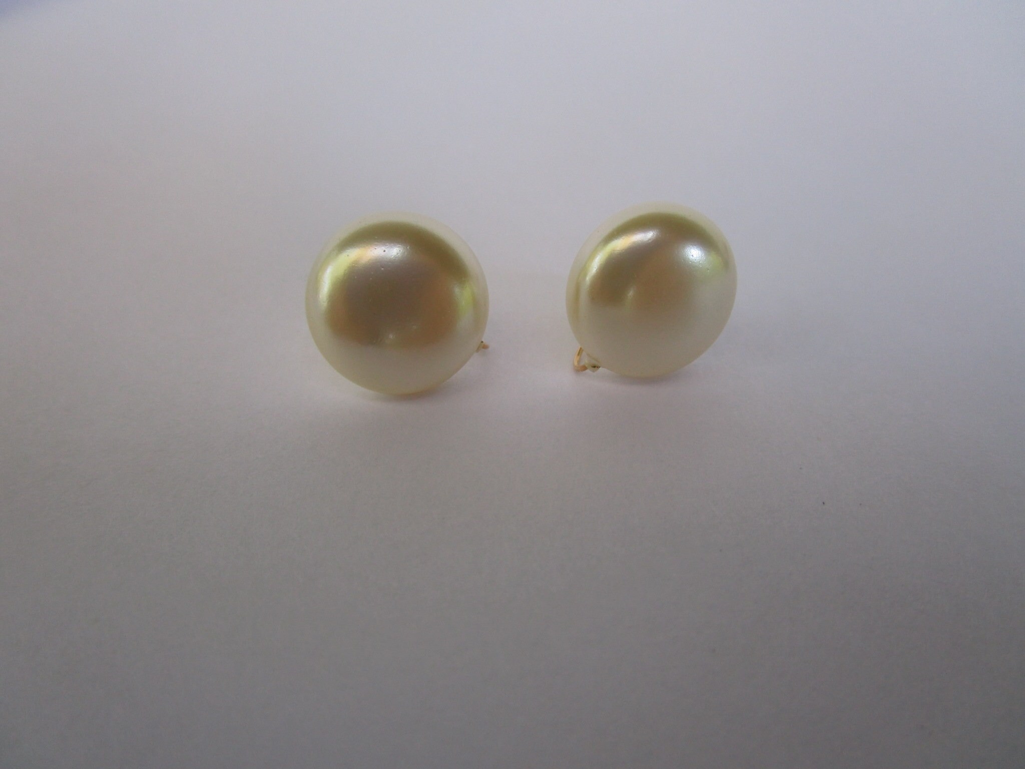 Reversible No-Poke Solid 14K Gold and Pearl Studs