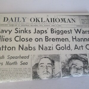 Newspaper 1945 War - Etsy