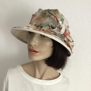 Women's hat summer hat sun hat 100% linen handmade NEW image 2