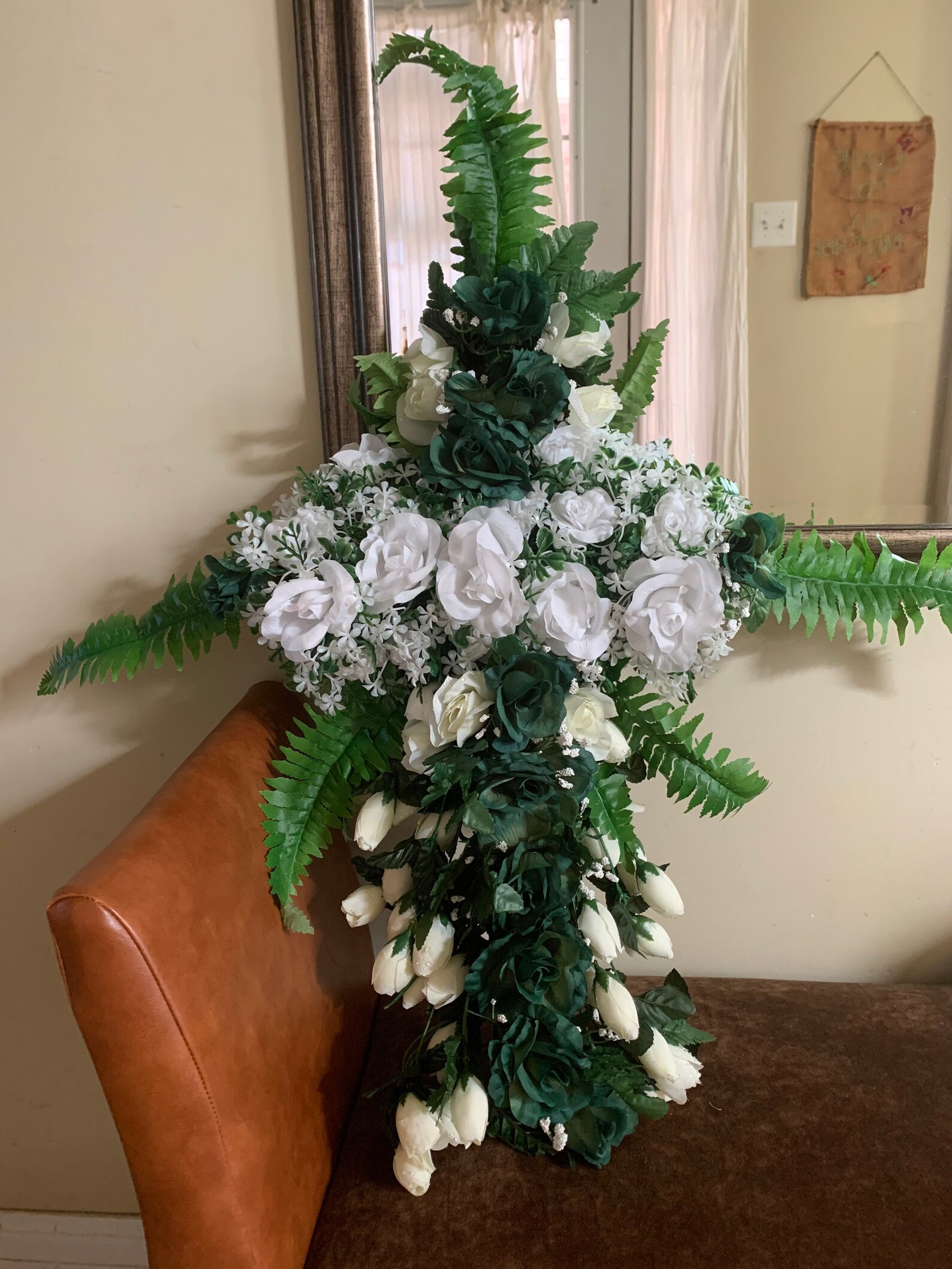 Funeral Cross Wreath Etsy