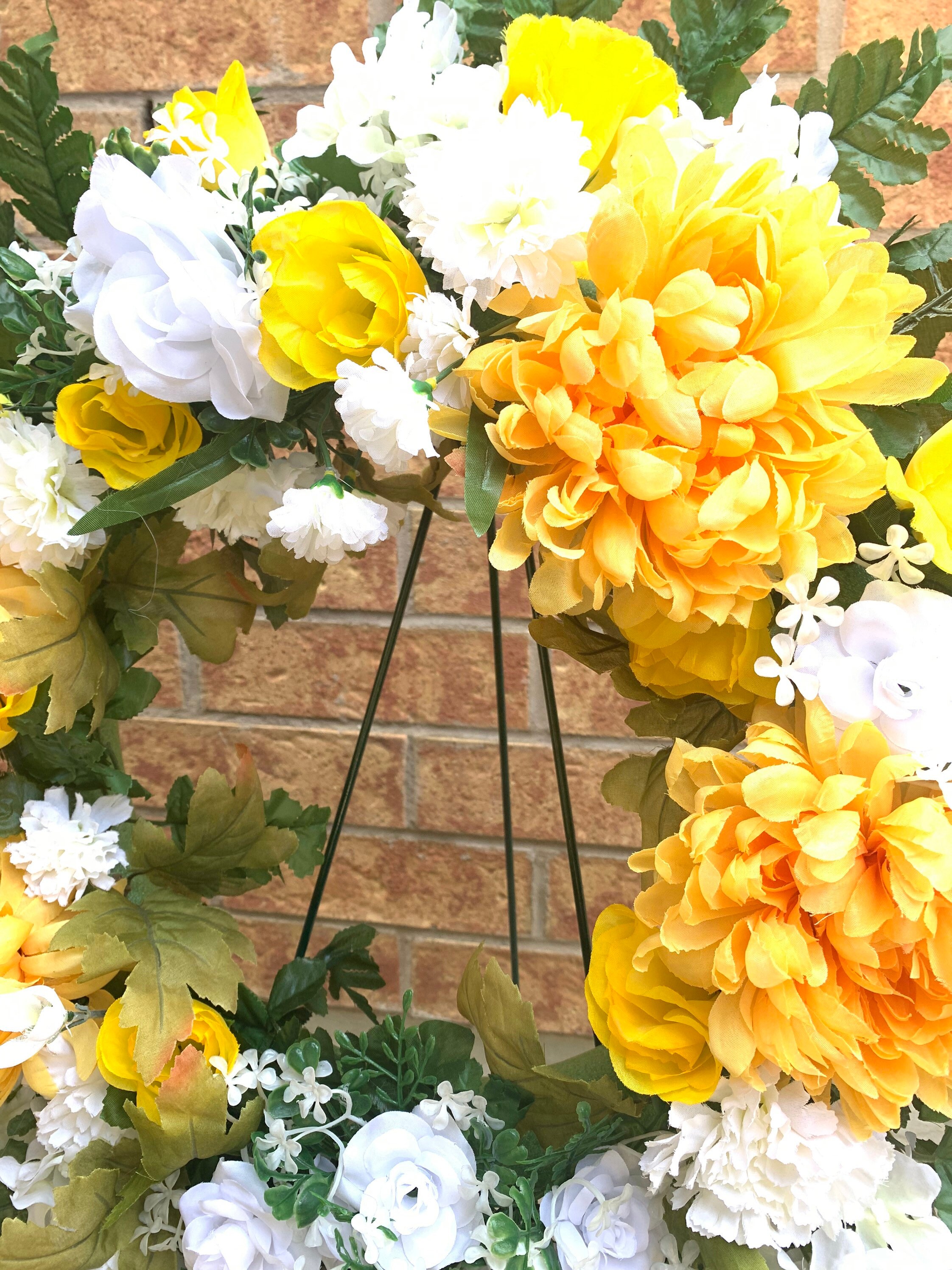 Funeral Wreath Artificial Wreath Graveside Flowers Etsy Australia