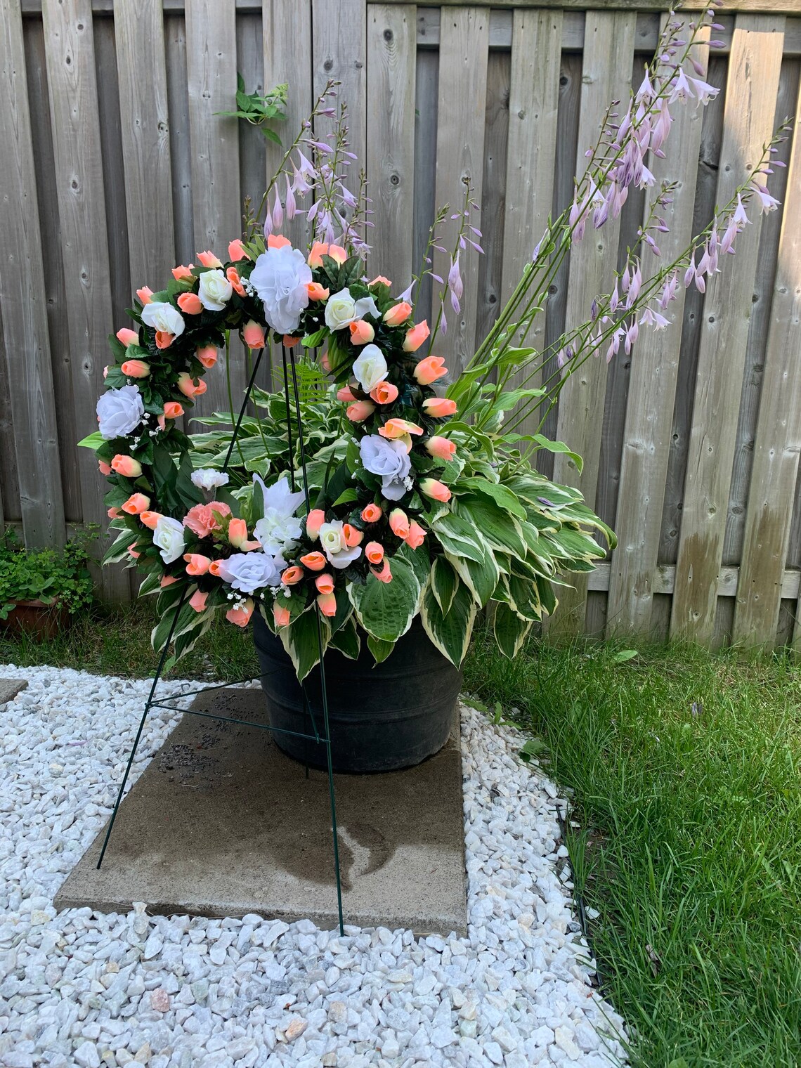 Artificial Wreath Funeral Graveside Decorations Cemetery Etsy