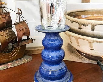 Blue Candle Holder