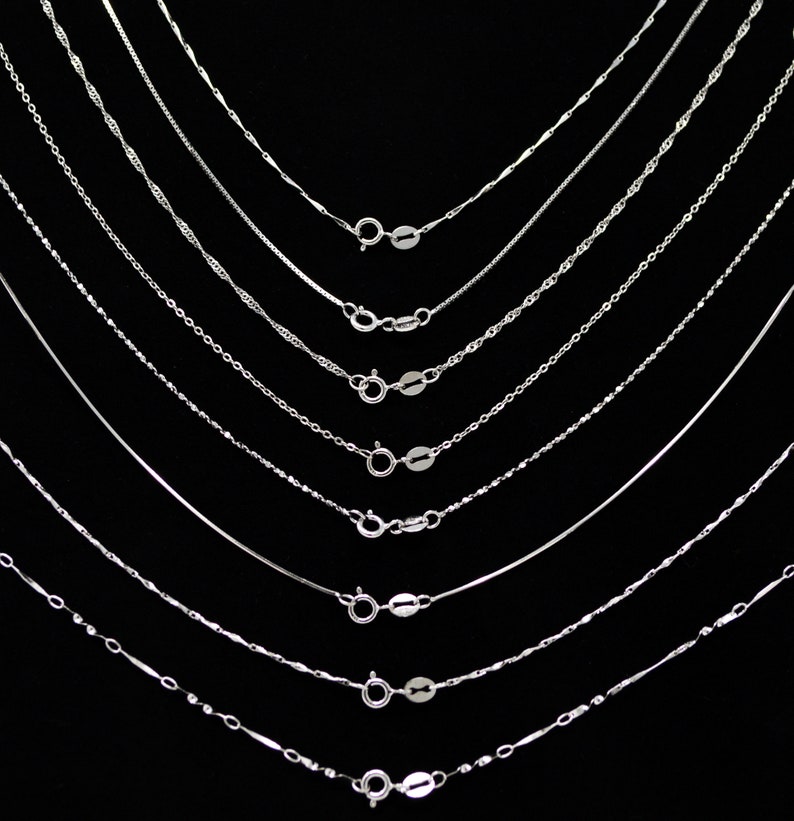 Snake-Style REAL SOLID SILVER .925 Sterling Silver Chain Necklace Italy Classic Jewelry