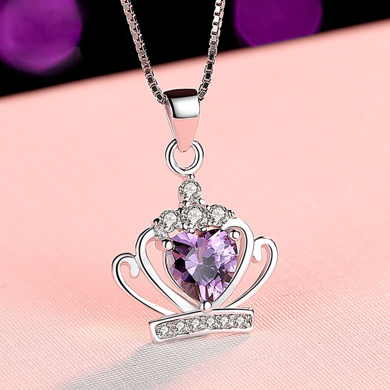 Crown Pendant and Necklace in SOLID SILVER .925 Sterling Silver D32