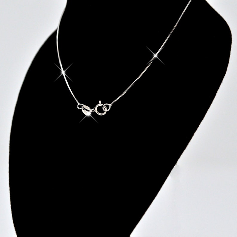 Snake-Style REAL SOLID SILVER .925 Sterling Silver Chain Necklace Italy Classic Jewelry