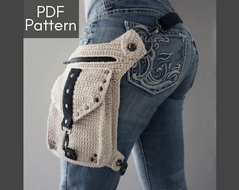 Lexis Holster Bag Häkelanleitung pdf - sofort digitaler Download - Bauchtasche - Hüfttasche