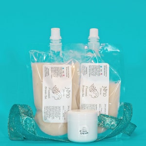 Medium FLAXSEED CREAM GEL - Moderate Moisture Hair Styler - Long Lasting Curls - NF10 Naturals - Frizz Protection