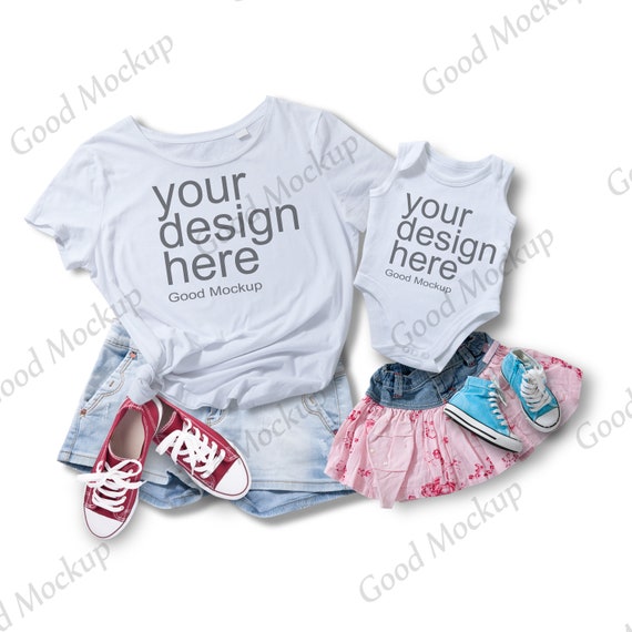 Family Blank White T Shirt Apparel Mockup Bella Canvas Stock Etsy