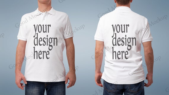 Mens Polo Shirt Mock Up T Shirt Apparel Mockup Style Stock Etsy