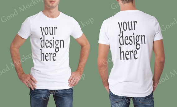 T Shirt Apparel Mockup Bella Canvas Front And Back Fashion Etsy