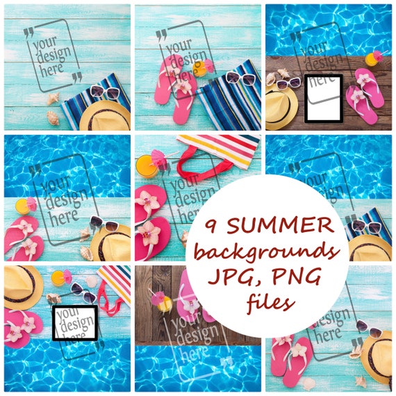 Summer Background Mockup Bundle Styled Stock Photography Etsy