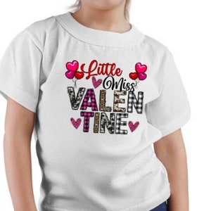 Digital Little Miss Valentine PNG. Valentines PNG. Sublimation Design. Shirt Design. Little Miss Valentine.