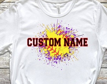Custom Softball Exploding Design, DTF Ready To Press, School Spirit PNG