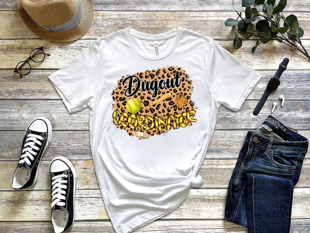 Softball Dugout Coordinator Tee, Softball Mom Tee Shirt, Dugout Mom Tee