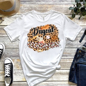 Dugout Coordinator Tee, Baseball Mom Tee Shirt, Dugout Mom Tee, Baseball Mama, Baseball Mom, T Ball Mom Shirt
