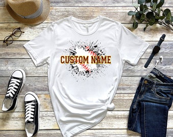 Custom Exploding Baseball Tee Shirt, Baseball Shirt Tee Shirt, School Spirit T Shirt, Sports Design Shirt, Team Design, High School Tee