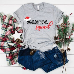 Santa squad heat transfer vinyl decal, santa claus, Christmas, squad, santa hat, htv, iron on
