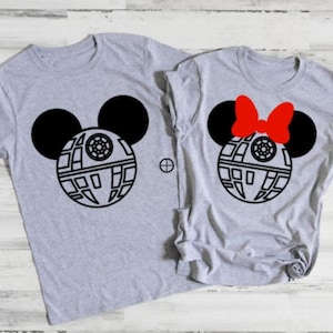 Disney star wars mickey and minnie heat transfer vinyl decal, disneyland, disney world, star wars characters, matching disney shirts, htv