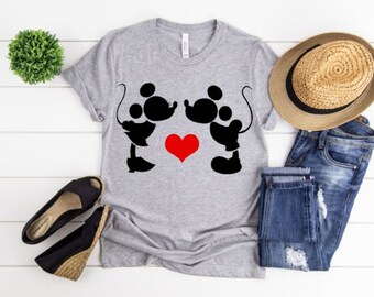 Disney Mickey Minnie Love, Disney iron on, Valentine's Day, heat transfer vinyl decal, Disneyland htv, Disney World htv