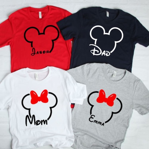 Disney Personalized Names on Mickey and Minnie Heads Mickey Etsy