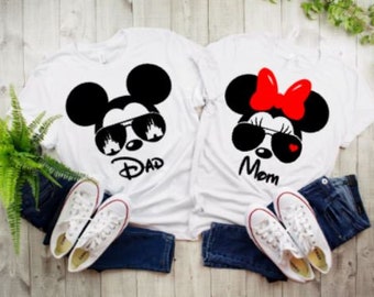 Disney Mickey and Minnie sunglasses iron on, disney iron on, personalized, Disney vacation, disneyland htv, disney world htv